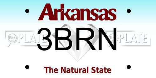 3BRN Arkansas License Plate
