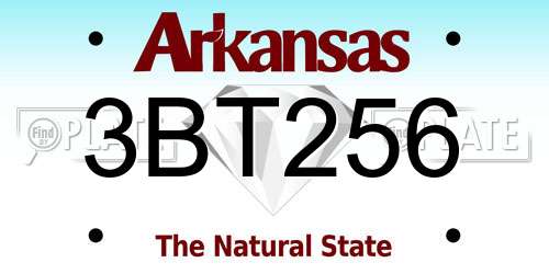 3BT256 Arkansas License Plate