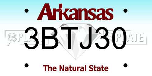 3BTJ30 Arkansas License Plate