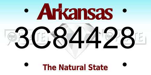 3C84428 Arkansas License Plate