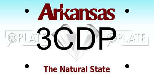 3CDP Arkansas License Plate