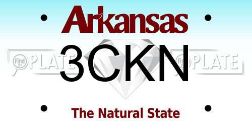 3CKN Arkansas License Plate
