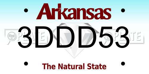 3DDD53 Arkansas License Plate