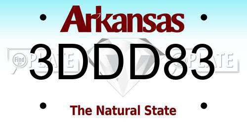 3DDD83 Arkansas License Plate