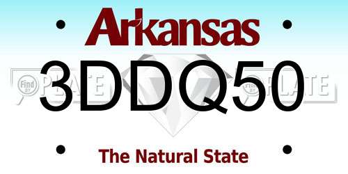 3DDQ50 Arkansas License Plate