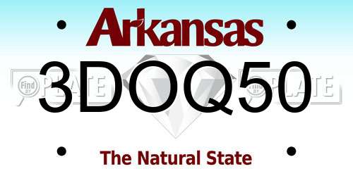 3DOQ50 Arkansas License Plate