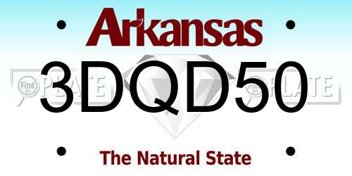 3DQD50 Arkansas License Plate