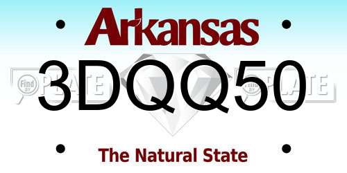 3DQQ50 Arkansas License Plate