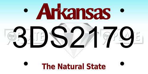 3DS2179 Arkansas License Plate