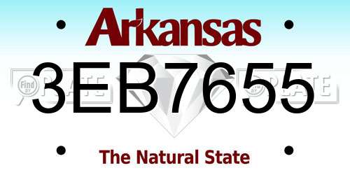 3EB7655 Arkansas License Plate