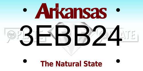 3EBB24 Arkansas License Plate