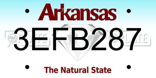 3EFB287 Arkansas License Plate