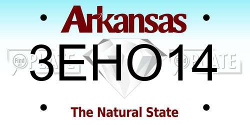 3EHO14 Arkansas License Plate