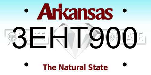 3EHT900 Arkansas License Plate