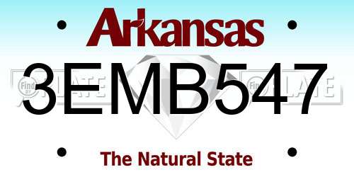 3EMB547 Arkansas License Plate
