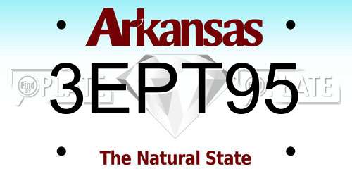 3EPT95 Arkansas License Plate