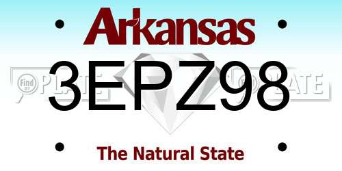 3EPZ98 Arkansas License Plate