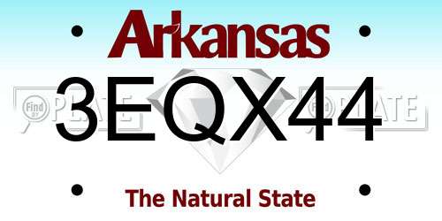 3EQX44 Arkansas License Plate