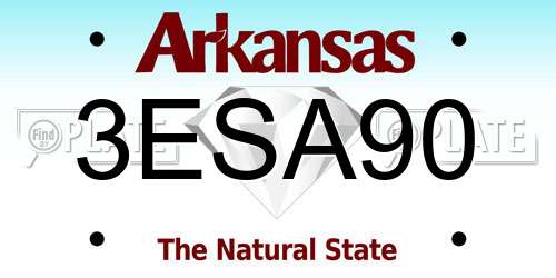 3ESA90 Arkansas License Plate