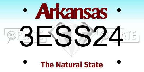 3ESS24 Arkansas License Plate