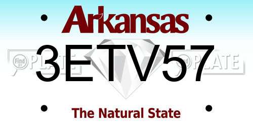 3ETV57 Arkansas License Plate