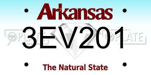3EV201 Arkansas License Plate