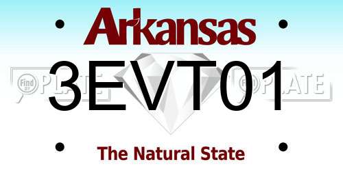 3EVT01 Arkansas License Plate