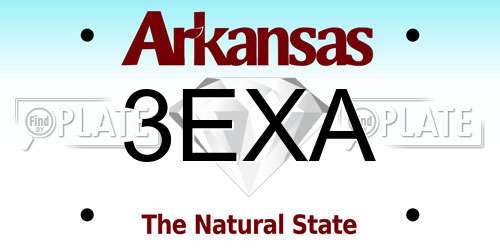 3EXA Arkansas License Plate