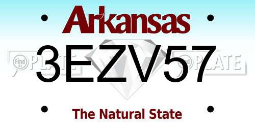3EZV57 Arkansas License Plate