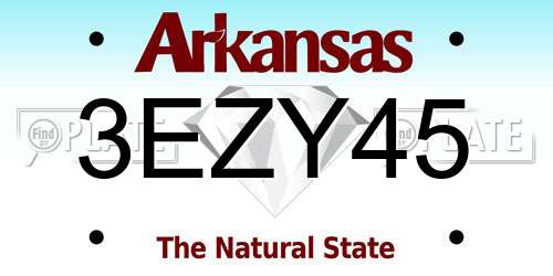3EZY45 Arkansas License Plate
