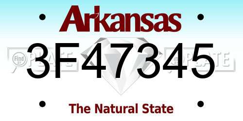 3F47345 Arkansas License Plate