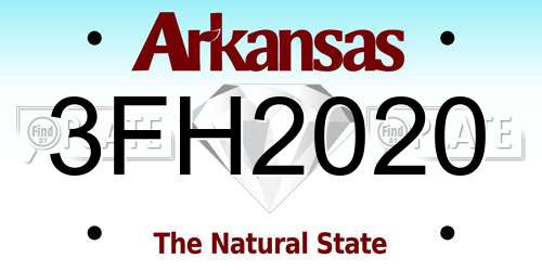 3FH2020 Arkansas License Plate