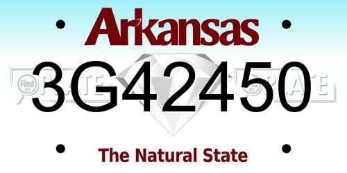 3G42450 Arkansas License Plate