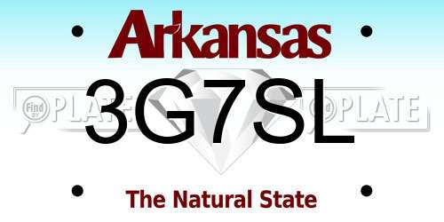 3G7SL Arkansas License Plate