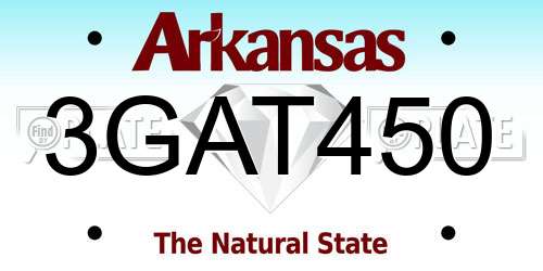 3GAT450 Arkansas License Plate