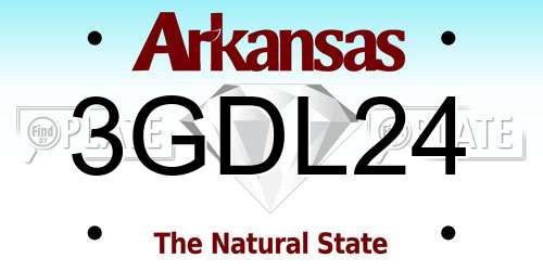 3GDL24 Arkansas License Plate