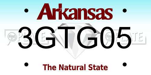 3GTG05 Arkansas License Plate