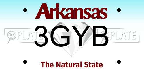 3GYB Arkansas License Plate