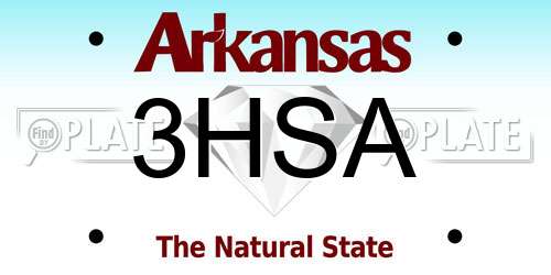 3HSA Arkansas License Plate