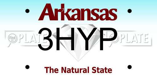 3HYP Arkansas License Plate