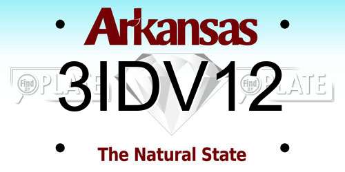 3IDV12 Arkansas License Plate
