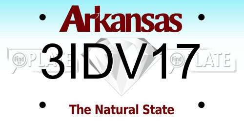 3IDV17 Arkansas License Plate