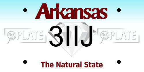 3IIJ Arkansas License Plate