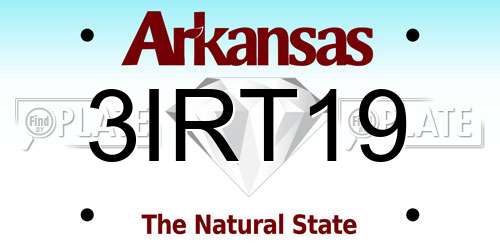 3IRT19 Arkansas License Plate