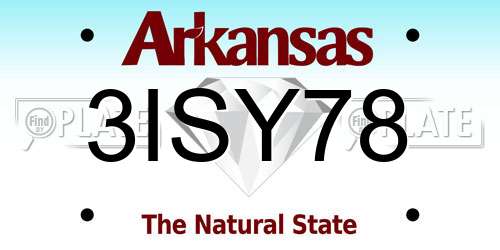 3ISY78 Arkansas License Plate