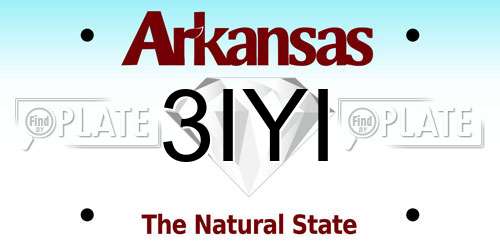 3IYI Arkansas License Plate