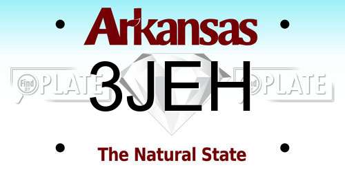 3JEH Arkansas License Plate