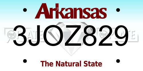 3JOZ829 Arkansas License Plate