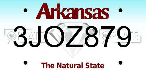 3JOZ879 Arkansas License Plate