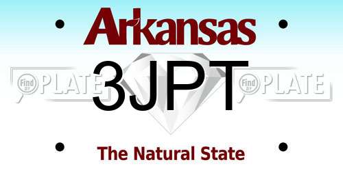 3JPT Arkansas License Plate